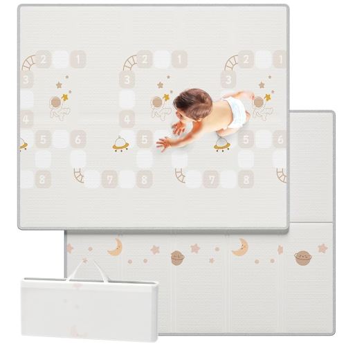 Mloong Baby Playmat, 71x59inch Play Mat for Floor, Large Playmat for Babies and Toddlers,Indoor Kids Carlwing Mat,Outdoor Baby Activity Playing Mat