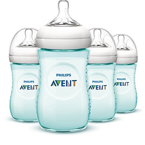 Philips AVENT Natural Bottle, Teal, 9 Ounce, 4 Count