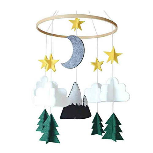 Boys/Girls Baby Crib Mobile Woodland Night Nursery Mobile Decoration