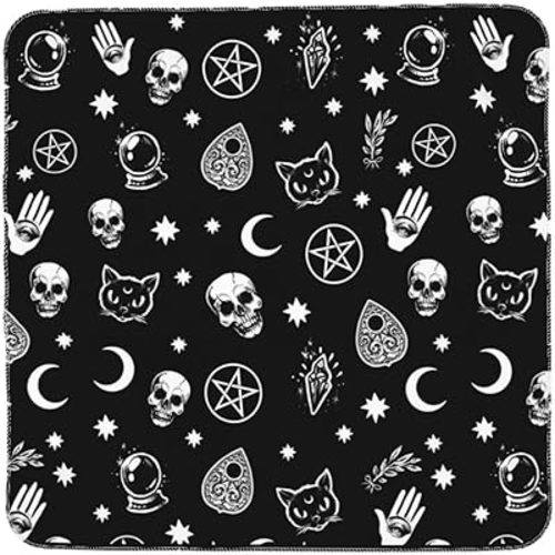 Goth Halloween Skull Newborn Baby Swaddle Blanket Cat Gothic Baby Stuff Black Wrap Throw Blanket Cozy Soft Gifts for Boys Girls Unisex Infant