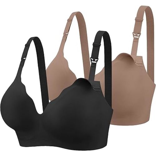Ekouaer Nursing Bra Wavy Breastfeeding Bras for Women Seamless Maternity Support Wireless Pregnancy Sleep Bralette