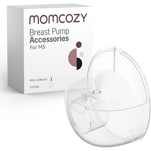 Momcozy Milk Collector Only Compatible with Momcozy M5 NOT for Others. Original M5 Breast Pump Replacement Accessories, 1 Pack