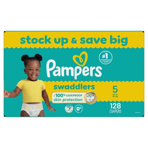 Pampers Swaddlers Soft Sensitive Skin Baby Diapers - Size 5 - 128ct
