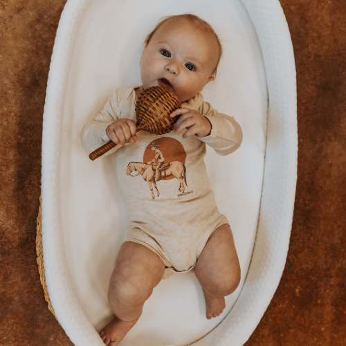 Cowboy Rides Away Long Sleeve Onesie – Cowkid Clothing Company