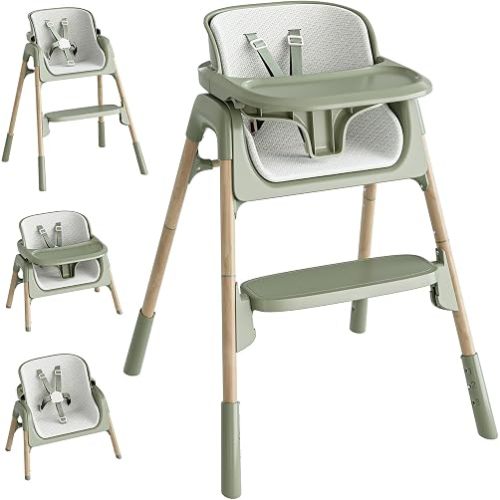Mloong High Chair for Babies and Toddlers - Adjustable 3-Heigh Highchair