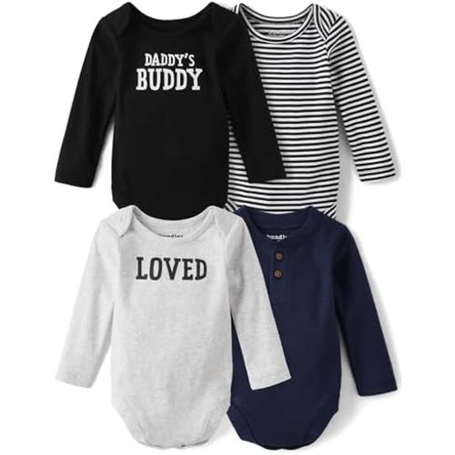 The Children's Place baby-boys And Newborn Long Sleeve Bodysuits, Multipacks