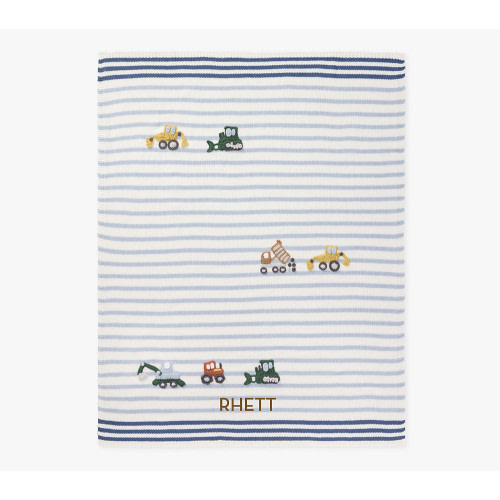 Construction Knit Kid Throw Blanket