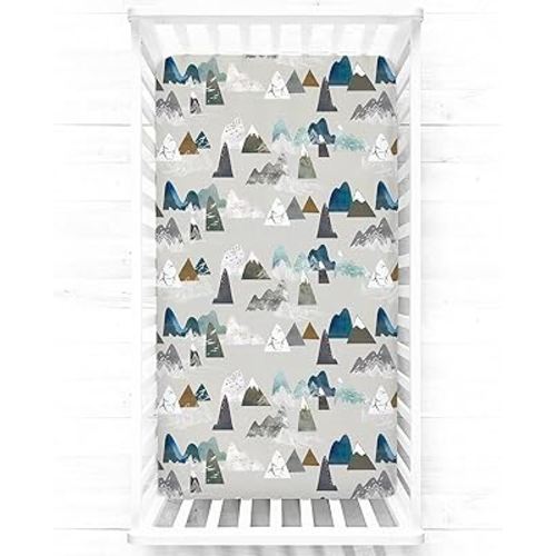 TANOFAR Mountains Baby Boy Crib Sheet Toddler Bed Sheets Soft Breathable Nursery Bedding