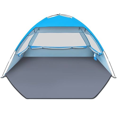 Gorich Beach Tent Sun Shelter for 3/4-5/6-7/8-10 Person with UPF 50+ UV Protection, Lightweight & Easy Setup Beach Shade Canopy, Portable Beach Shade Tent Beach Cabana