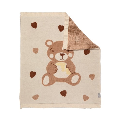 Living Textiles Jaquard Blanket Cuddly Bear