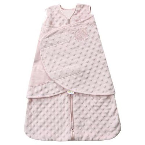 Halo Innovations Sleepsack Swaddle Wrap Plushy Dot Velboa - Pink - Newborn