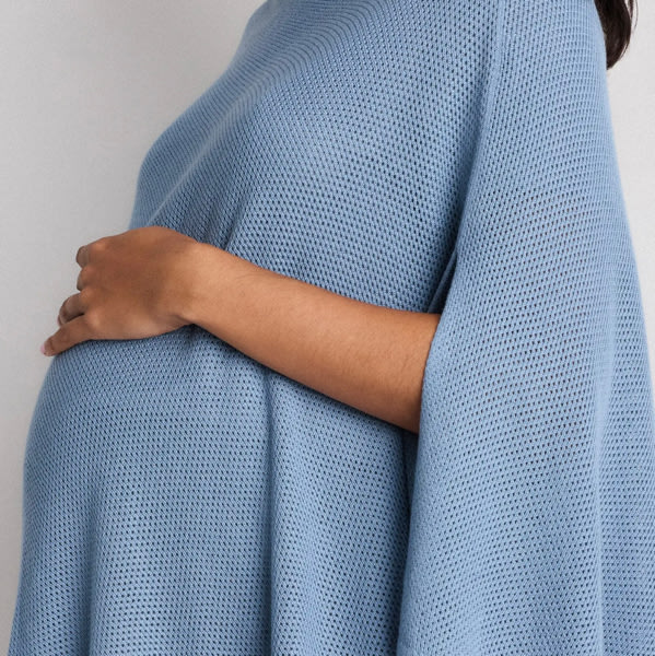 Lightweight Cotton Cashmere Nursing Shawl in Heather Oatmeal