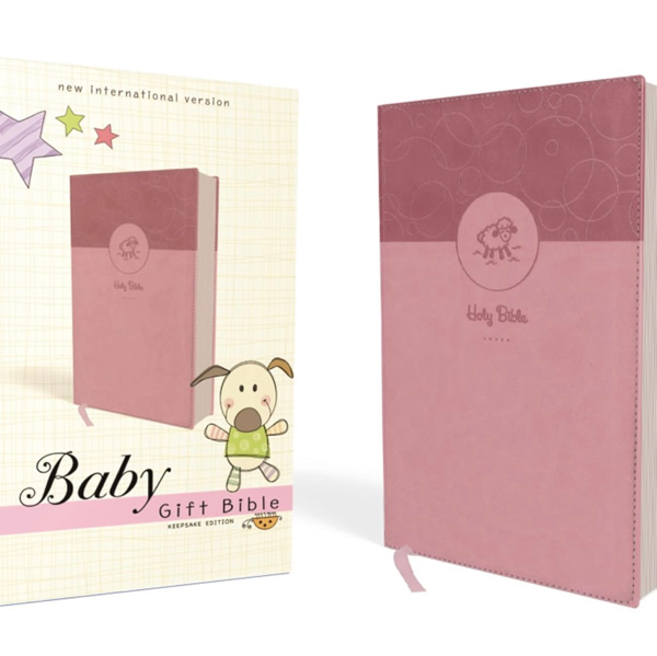 NIV, Baby Gift Bible, Holy Bible, Leathersoft, Pink, Red Letter, Comfort Print: Keepsake Edition