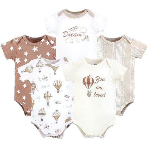 Hudson Baby Unisex Baby Cotton Bodysuits 5-pack