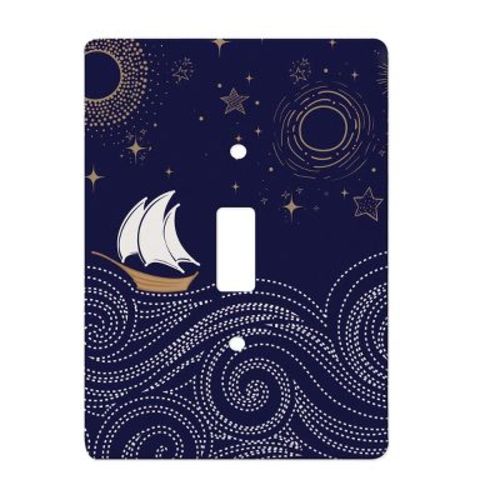 RightSide Designs Stormy Seas Ceramic Single Toggle Switchplate