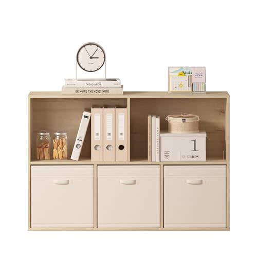 5 Cube Storage Organizer Bookshelf, Closed Back Display Bookcase, Reversible Bookcase, Cubes Closet Organizer for Home, Living Room, Kids Room, Office, Bedroom, Study, Hallway