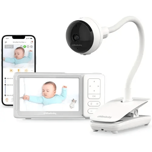 CHILLAX Giraffe Pro Max Baby Monitor – Video Baby Monitor with Full HD 1080p Camera and 5” 720P Video Parent Unit, Privacy Protection Switch, Auto Dimming LED, Gooseneck, 2-way Audio, Night Vision