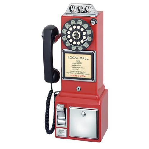 1950's Classic Pay Phone - Red – BURKE DECOR