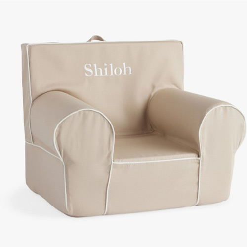 Kids Anywhere Chair®, Oatmeal w/ White Piping