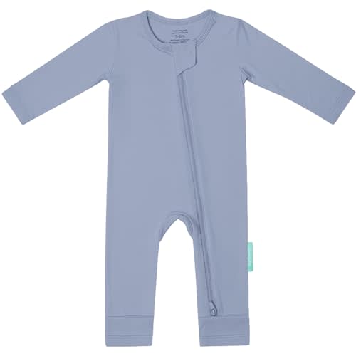 PurComfy Baby Long Sleeve Romper Jumpsuit, Premium Soft Rayon One Piece Pajamas Boy Girl 2-Way Zipper Coverall Sleeper