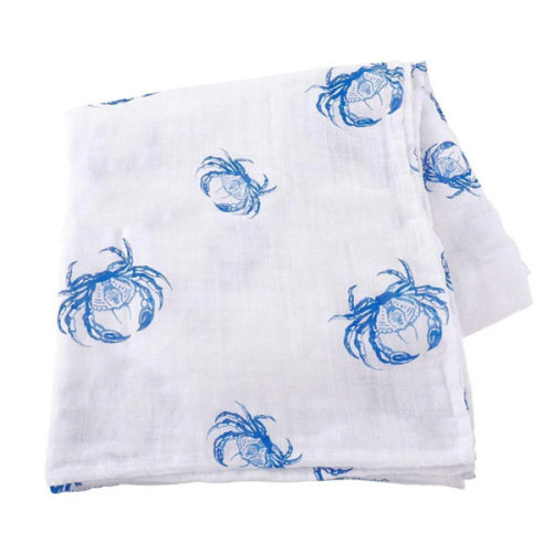 Blue Crab Baby Muslin Swaddle Blanket: Soft & Breathable – Little Hometown