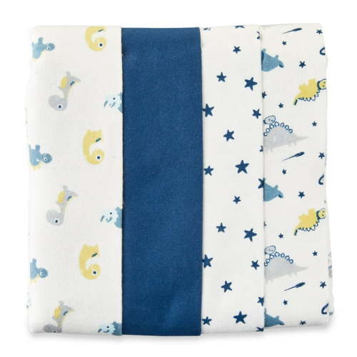 Parents Choice 4pk Blu Receiving Blanket