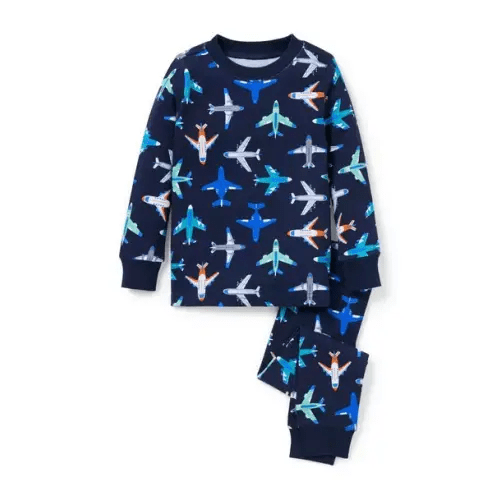 Boy Merchant Marine Airplane Good Night Pajama In Airplane by Janie and Jack