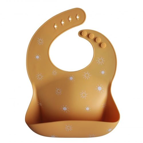 Silicone Baby Bib - Orange Sun