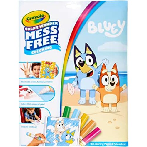 Crayola Bluey Color Wonder, 18 Bluey Coloring Pages, Mess Free Coloring for Toddlers, Easter Basket Stuffer, Bluey Toys & Gifts