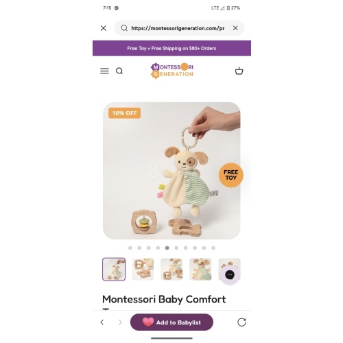 Montessori Baby Comfort Toy - Everything Your Baby Needs!