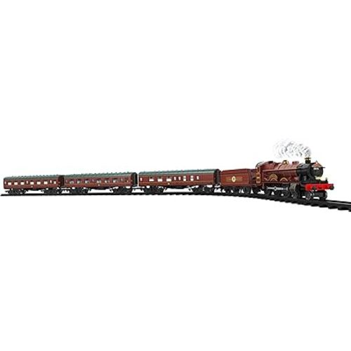 Lionel Hogwarts Express Battery O Gauge Toy Train Set with Remote, Locomotive, Train Cars, & Track with Authentic Train Sounds, Lights, & Water Vapor Smoke Effects for Kids 4+