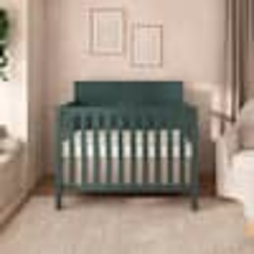 Dream On Me Ava 4-in-1 Olive Convertible Mini Crib 635-OLIVE