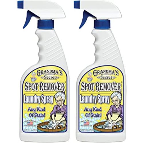 Grandma's Secret Spot Stain Remover - Chlorine, Bleach and Toxin-Free for Clothes Fabric, Removes Oil, Paint, Blood and Pet Stains-2 Pack of 16 Ounce Spray Bottle