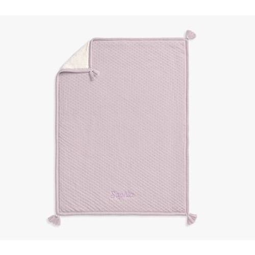 Luxe Knit Sherpa Stroller Blanket , Light Lavender