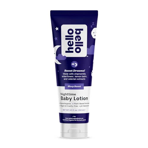 Hello Bello Premium Baby Lotion I Vegan and Cruelty Free Moisturizing, Non-Greasy Lotion for Babies and Kids I Sleep Sweet Scent I 8.5 FL Oz (Pack of 1)