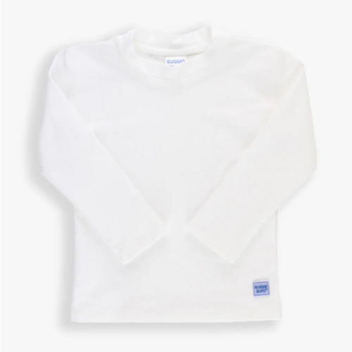 Long Sleeve Rash Guard - White, 12-18m