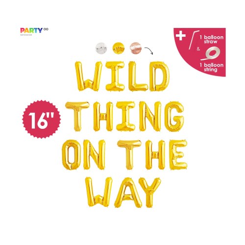 Wild Thing On The Way Balloon Banner | Where the Wild Things Are Baby Shower Decorations | Let The Wild Rumpus Start Wild Thing Baby Shower