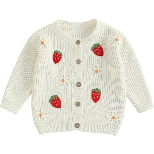 Newborn Infant Baby Girl Cardigan Button Down Knit Sweatshirt Toddler Lightweight Sweater Easter Spring Outfits