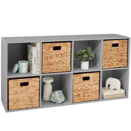 Best Choice Products 8-cube Bookshelf, 11in Display Storage System, Organizer W/ Removable Back Panels - Sage