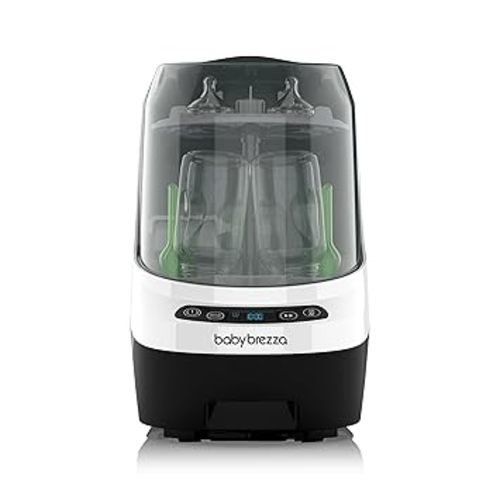 Baby Brezza Baby Bottle Washer Pro - Clinically Proven Better Cleaning - Washer, Sterilizer + Dryer In One Appliance for Essentials like Bottles + Pump Parts – Machine Replaces Brushes + Racks