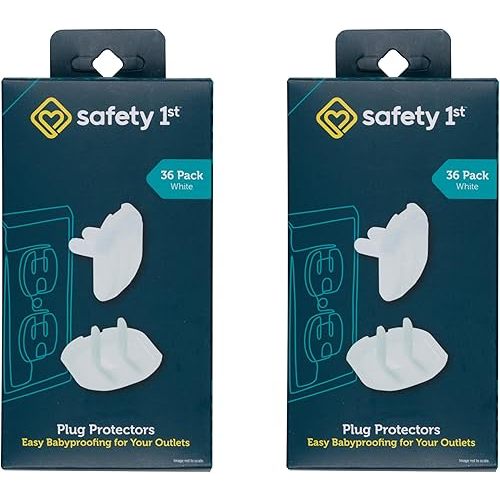 Safety 1st Electrical Outlet Baby Proof Covers, Secure Outlet Plugs, Baby Proofing, 72 Pack
