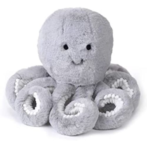 Lambs & Ivy Ocean Blue Plush Gray Octopus Stuffed Animal Toy - Inky