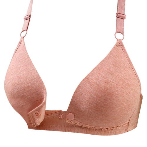 YWDJ Womens Bras Front Closure Push up Wireless Comfort Straps Support Bralette Breathable Soft Bra for All Shapes Sagging Breasts Khaki M
