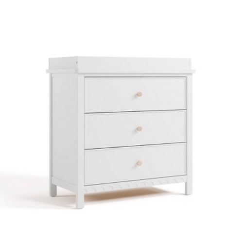 Graco Sasha 3 Drawer Dresser with Removable Changing Topper - White