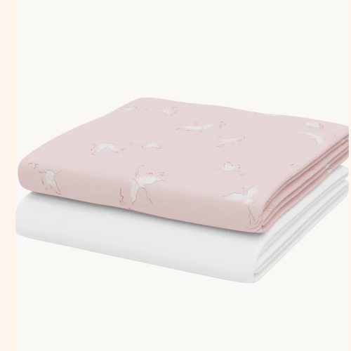 Swan Mini Crib Sheet Set