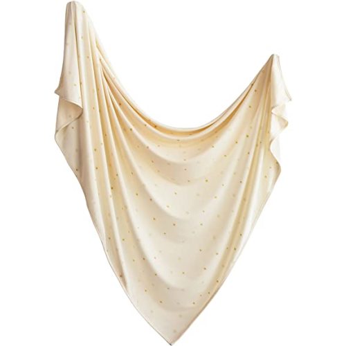mushie Stretchy Baby Swaddle Blanket | Extra Soft & Snug Fit | 47"x47" (Sun)