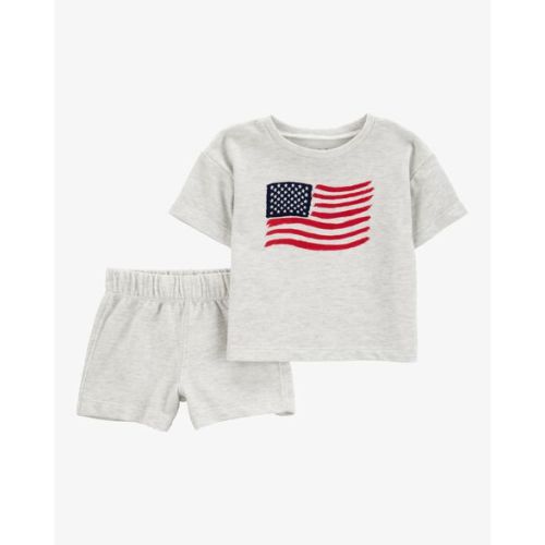 Baby 2-Piece American Flag Tee & Short Set - Carter's | Carter's