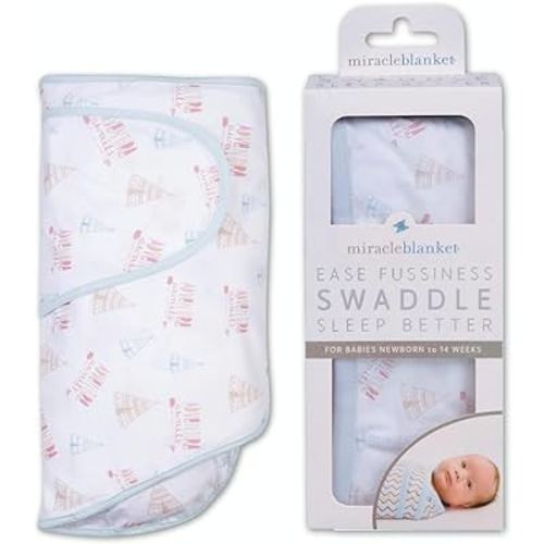 Miracle Blanket Swaddle Wrap - Boy, Girl, or Neutral Receiving Baby Blanket - Soft, Wearable Sleep Sack Essential for Newborns and Infants (Adventure Awaits)