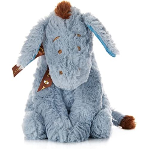Disney Baby Classic Winnie the Pooh and Friends Stuffed Animal, Eeyore 9 Inches, 1 Count (Pack of 1), Gray,brown,blue
