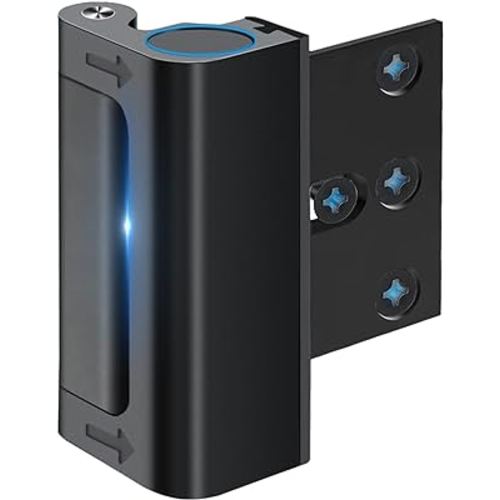 Home Security Door Lock Reinforcement Safety Latch Extra Front Doors Security Devices withstand 800 lbs, Anti Door Kick in Security Protector for Door Inside, Child Proof Aluminum Door Locks